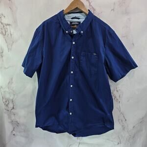 Chubbies Shirt Mens XL Navy Blue Button Up Down Friday Short Sleeve Cotton